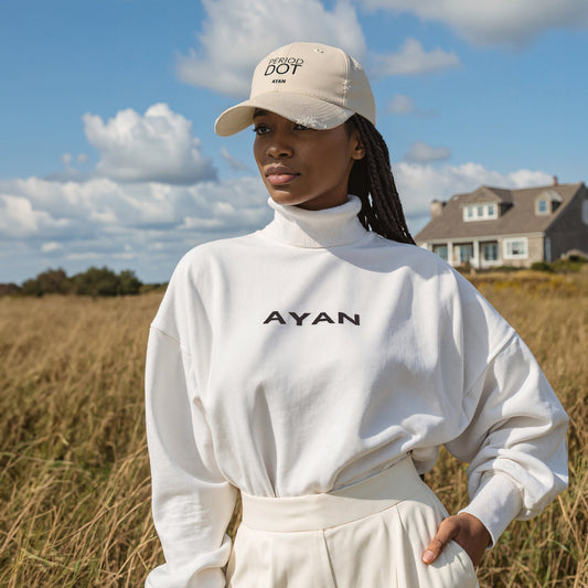 PERIOD DOT DISTRESSED CAP SAND - AYAN BEAUTY