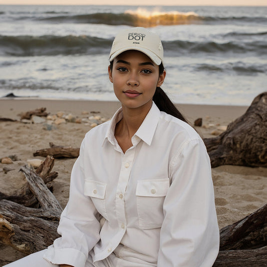 PERIOD DOT DISTRESSED CAP SAND - AYAN BEAUTY