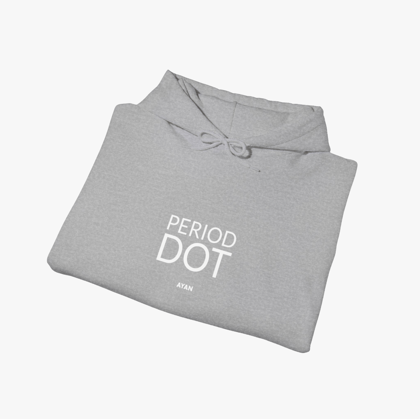PERIOD.DOT HOODIE GREY - AYAN BEAUTY