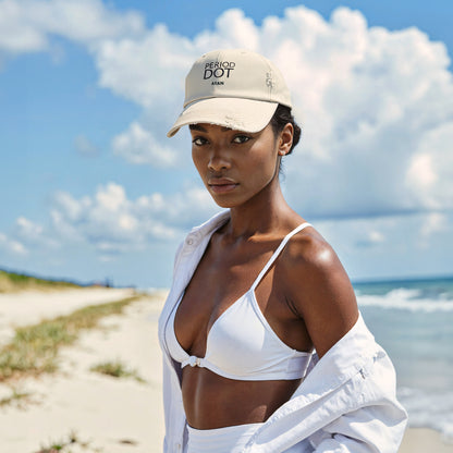 PERIOD DOT DISTRESSED CAP SAND