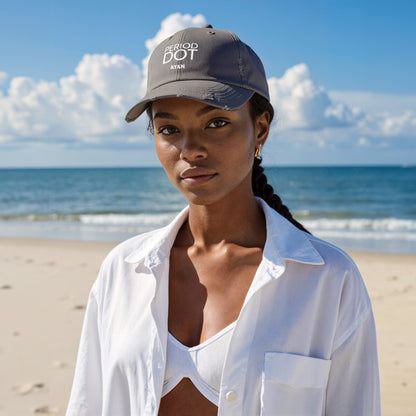 PERIOD DOT DISTRESSED CAP GREY