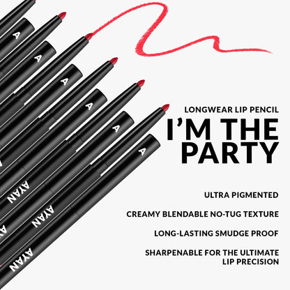 I'M THE PARTY LONGWEAR LIP PENCIL - AYAN BEAUTY