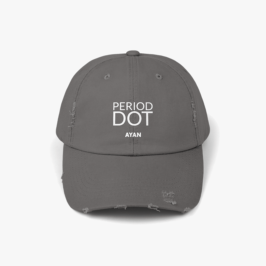 PERIOD DOT DISTRESSED CAP GREY - AYAN BEAUTY