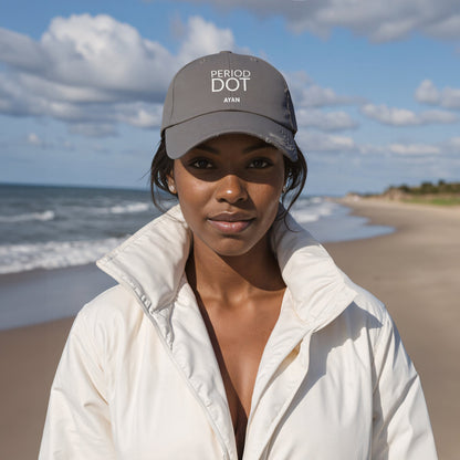 PERIOD DOT DISTRESSED CAP GREY - AYAN BEAUTY