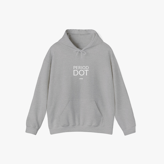 PERIOD.DOT HOODIE GREY - AYAN BEAUTY