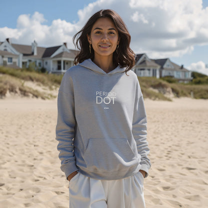 PERIOD.DOT HOODIE GREY - AYAN BEAUTY
