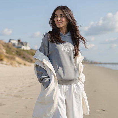 PERIOD.DOT HOODIE GREY - AYAN BEAUTY