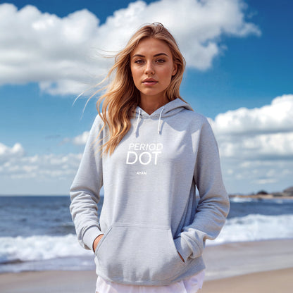 PERIOD.DOT HOODIE GREY - AYAN BEAUTY