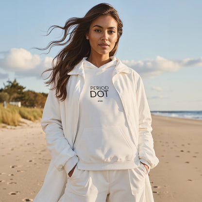 PERIOD.DOT HOODIE WHITE - AYAN BEAUTY
