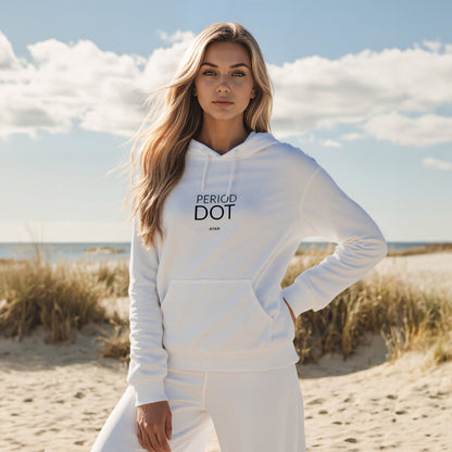 PERIOD.DOT HOODIE WHITE - AYAN BEAUTY