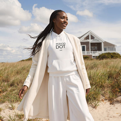 PERIOD.DOT HOODIE WHITE - AYAN BEAUTY