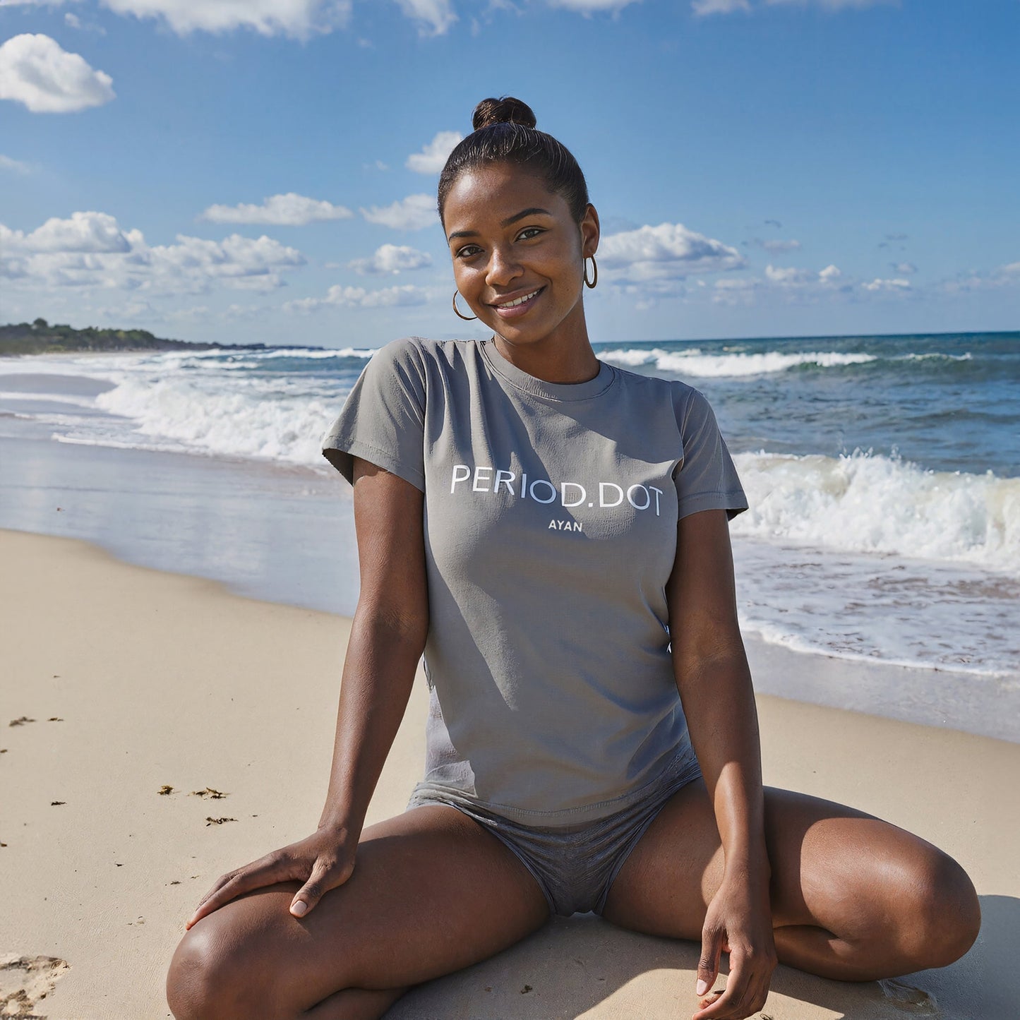 PERIOD.DOT T - SHIRT GREY - AYAN BEAUTY