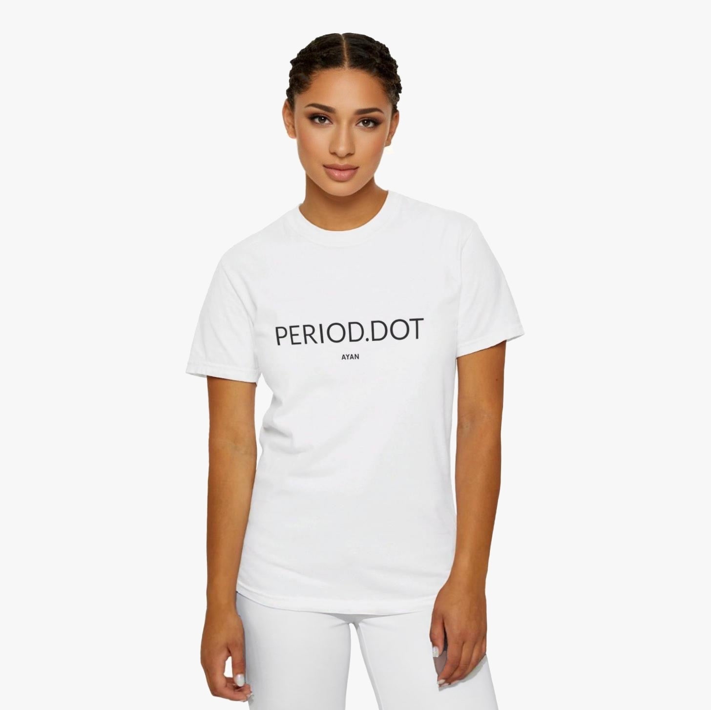 PERIOD.DOT T - SHIRT WHITE - AYAN BEAUTY