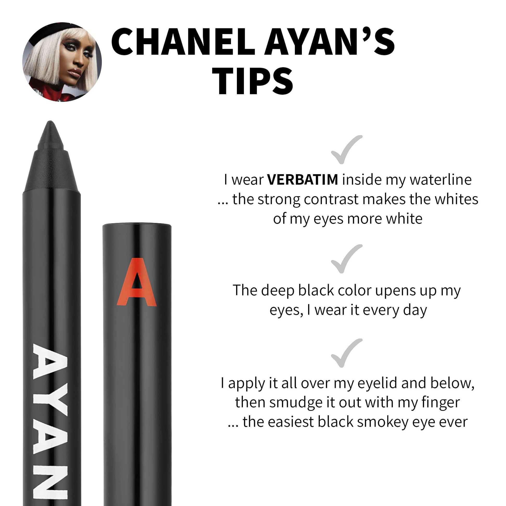 VERBATIM GEL EYE PENCIL - AYAN BEAUTY